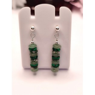 Mixed Gemstone French Post Style Earrings - Green Collection